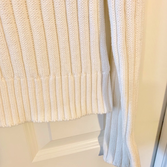 J. Crew Ribbed Cotton Crewneck Sweater w/ Zipper - Picture 4 of 6